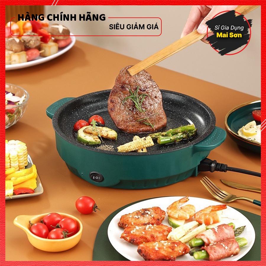 Bếp Nướng Điện Đa Năng Chống Dính Siêu Đỉnh Thiết Kế Nhỏ Gọn Với Size 26cm Phù Hợp Với Gia Đình, Dùng Trong Văn Phòng