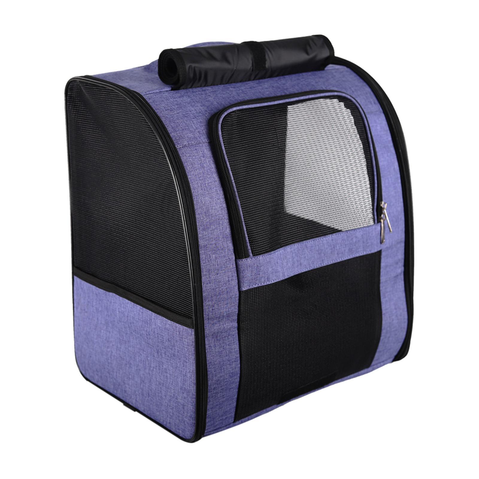 Oxford Cloth Mesh Folding Pet Dog Cat Carrier Backpack Carrying Bag