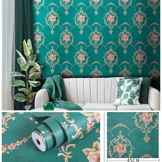 Bộ Sưu Tập 1 Mét Dài Decal Giấy Dán Tường HOA VĂN CHÂU ÂU khổ 45cm Có Keo Sẵn