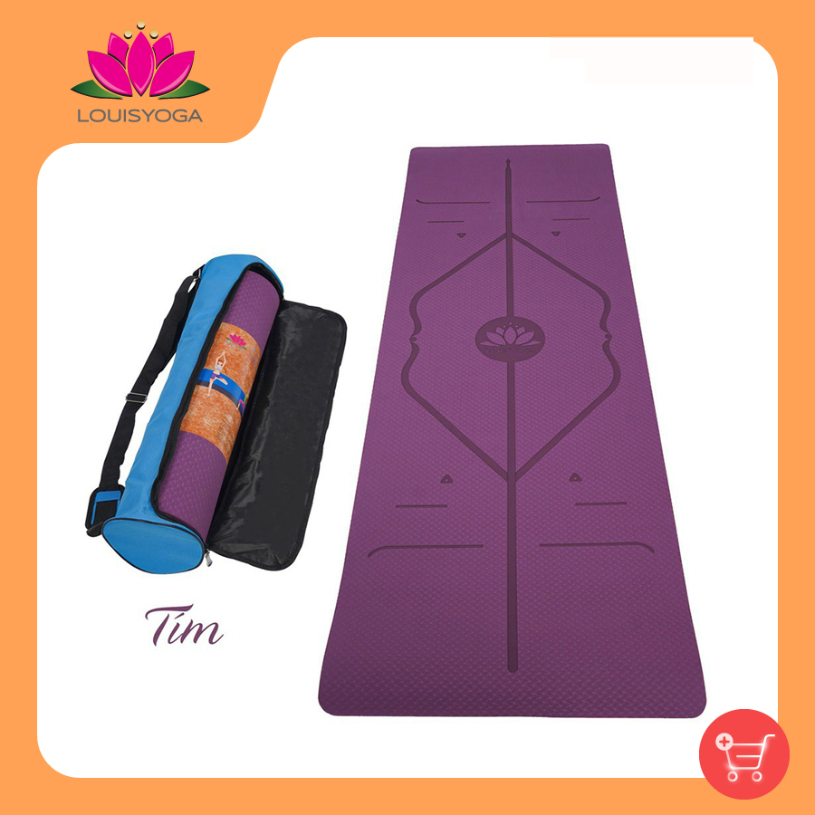 Thảm tập yoga gym định tuyến 8mm chất liệu TPT an toàn khi sử dụng dộ bám cao