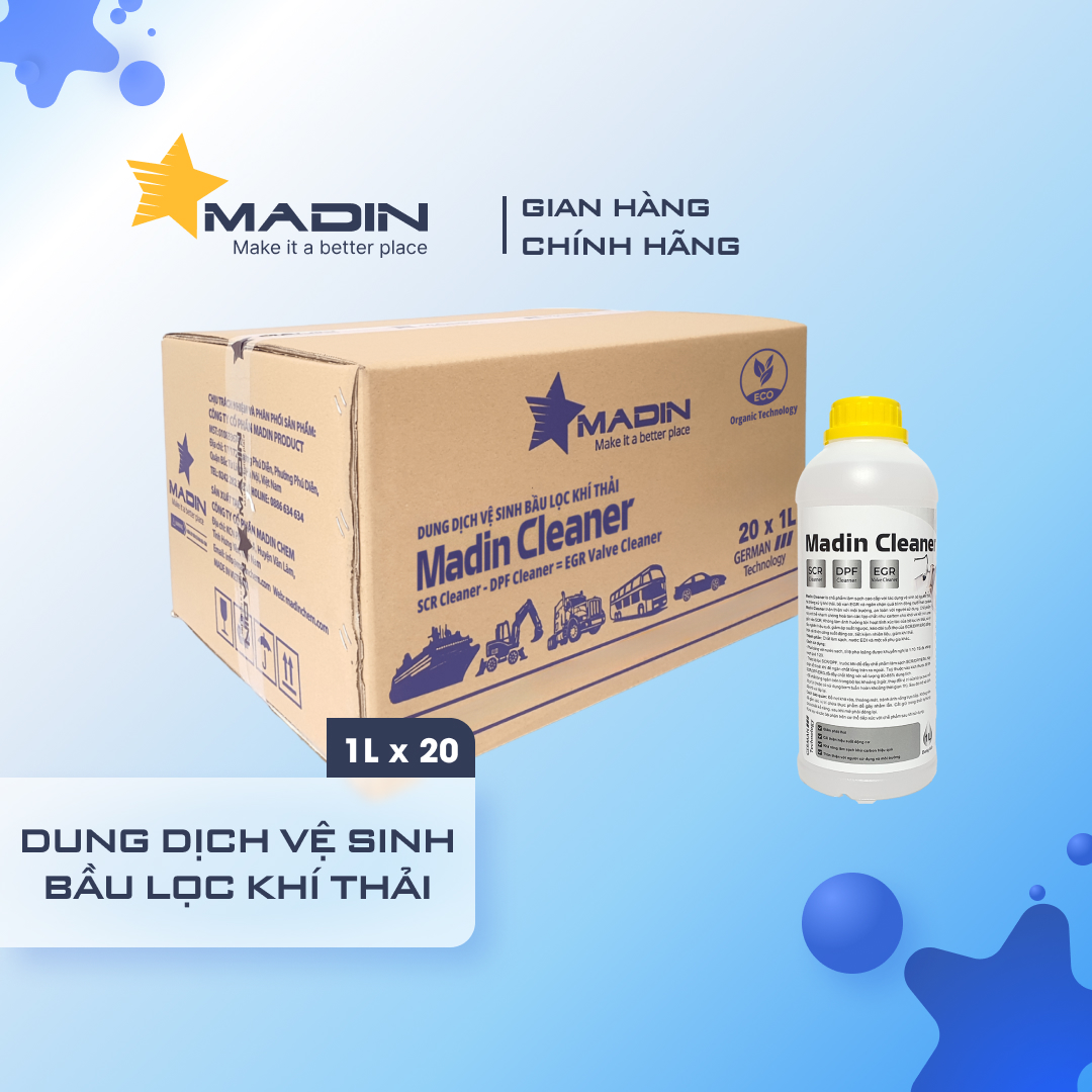 Dung Dịch Vệ Sinh Bầu Lọc Khí Thải Ô tô Madin Cleaner 1L công nghệ của Đức