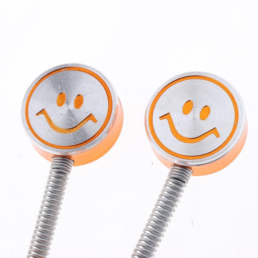 Motorcycle Decorative Parts Smiling Face Mirror Seat Screws Golden