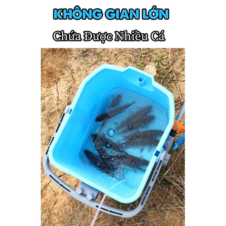 Thùng Câu Đài Xách Tay 22L Tiện Lợi , Chuyên Câu Đài, Câu Đơn, Câu Tay Đầy Đủ Phụ Kiện - Đồ Câu DHS