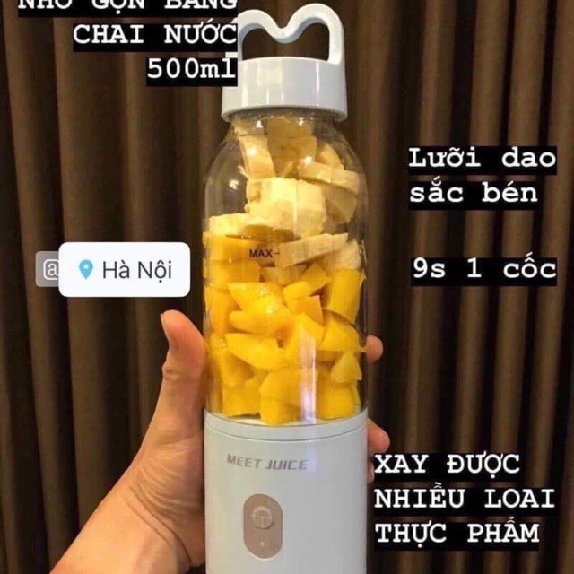 Máy xay sinh tố mini MEET JUICE - máy xay sinh tố mini cầm tay