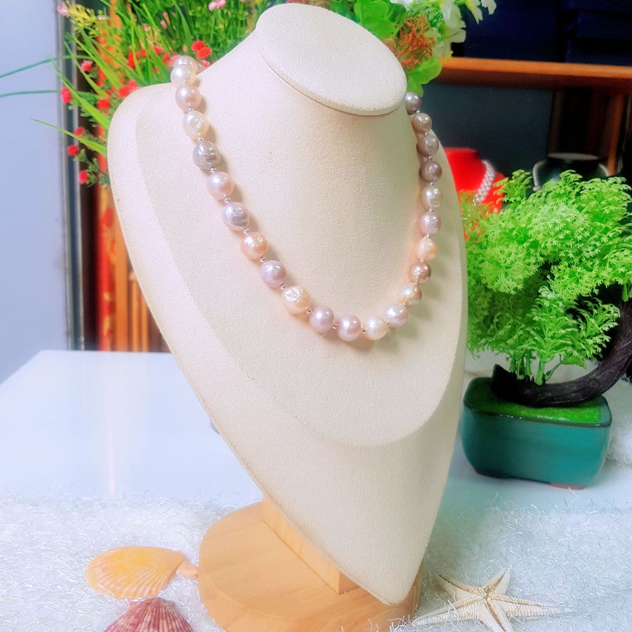 Vòng Cổ Ngọc Trai Tự Nhiên Cao Cấp - Chuỗi Đơn Baroque - Kết Nối Trái Tim - Trang Sức Cô Tấm - CONNECT PEARL - CTJ0201