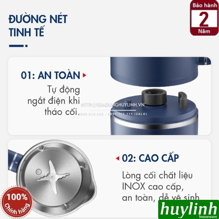 Máy làm - nấu sữa hạt mini Dingo DCB600 - dung tích 600ml - Đa chức năng [Đỏ - Xanh] - Hàng chính hãng