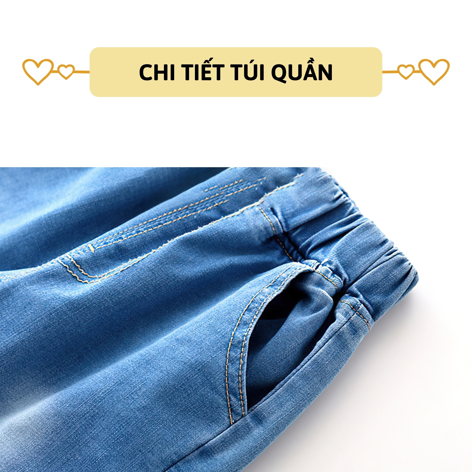 Quần lửng jean bé trai 27Kids WELLKIDS Quần short đùi bò mềm lưng chun nam cho trẻ từ 2-8 tuổi BSJE2