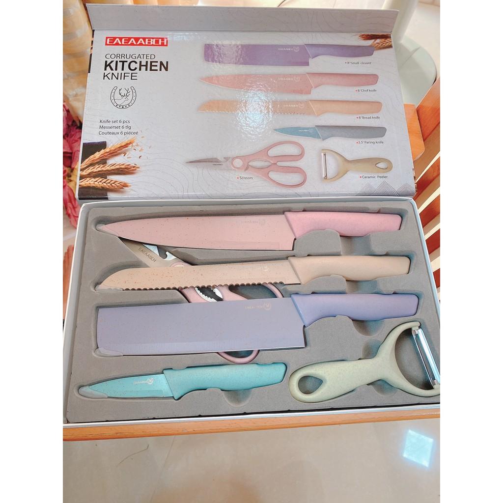 Bộ Dao Kháng Khuẩn Lúa Mạch 6 Món KITCHEN KNIFE