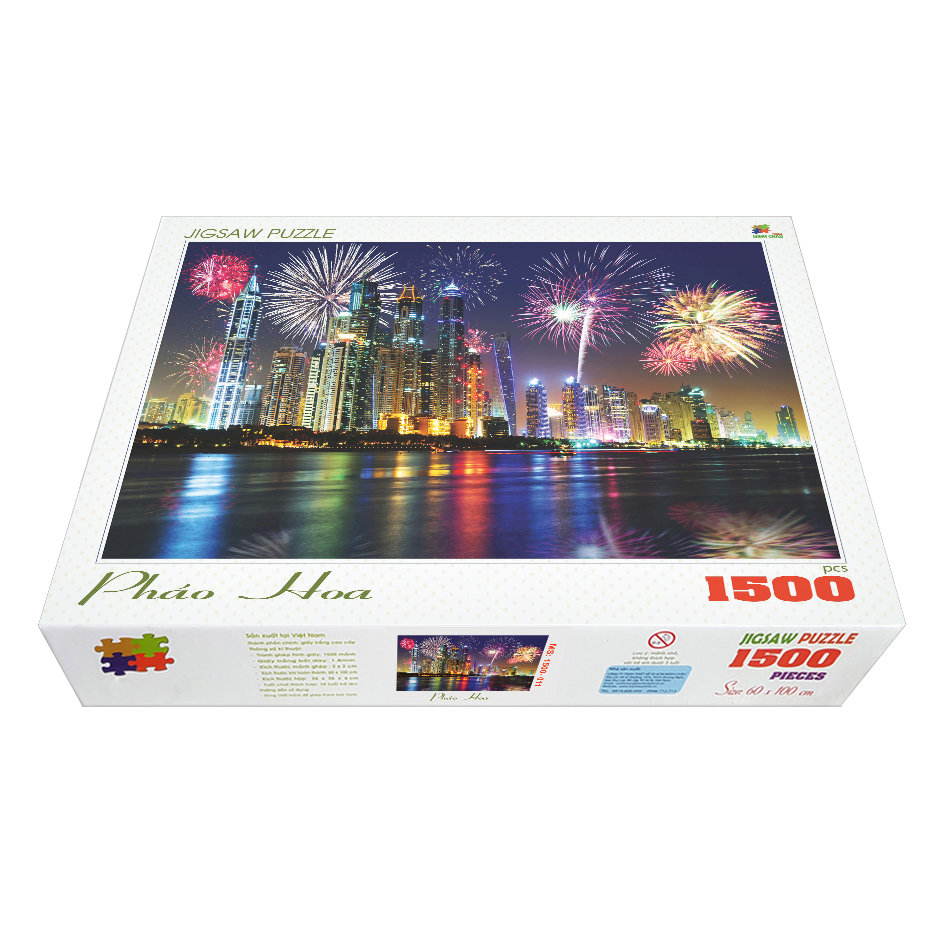 Bộ tranh xếp hình cao cấp 1500 mảnh ghép – Pháo Hoa