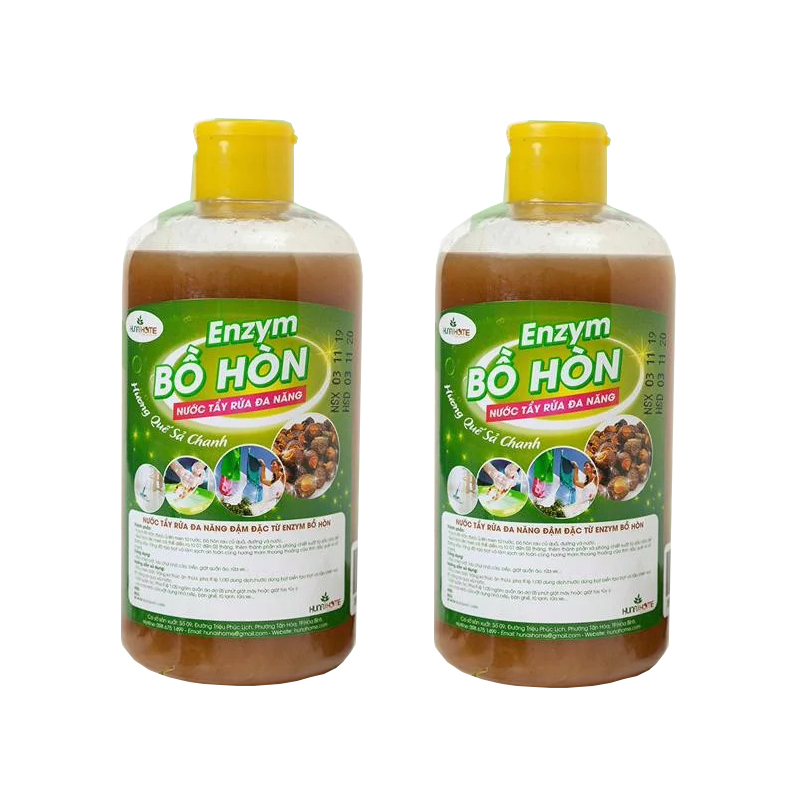 Hai chai Enzyme Bồ Hòn Siêu Đậm Đặc -Nước rửa tay đa năng