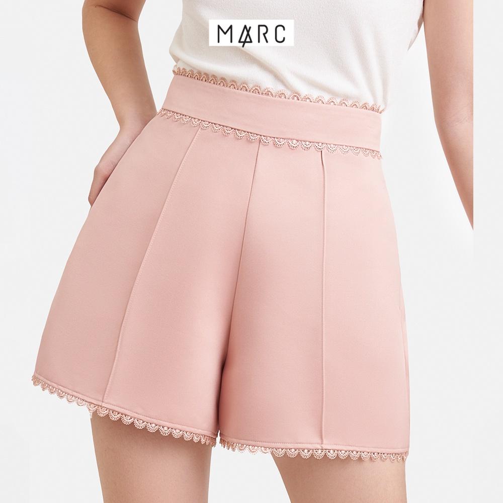 Quần short nữ MARC FASHION dằn li trước lưng liền viền ren 2 túi TRNT112722