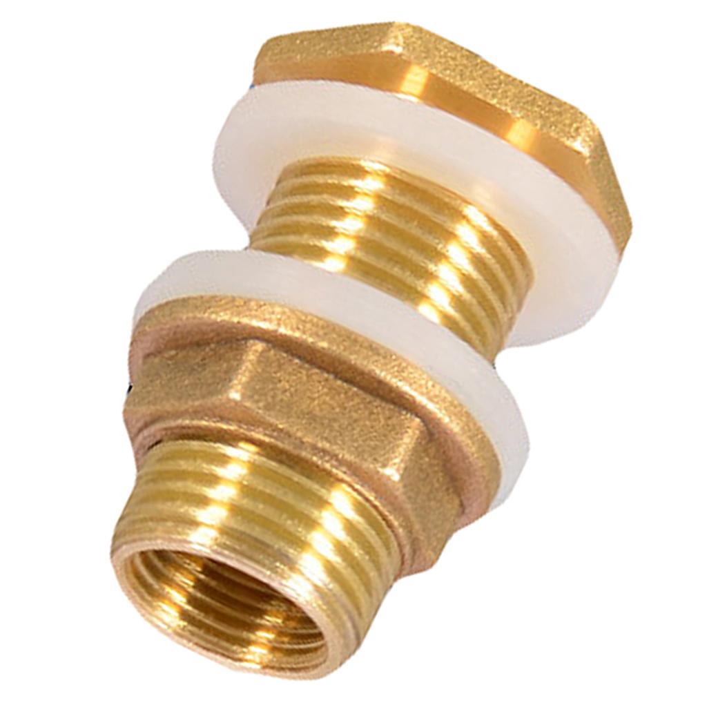 Brass Water Tank Hose Tube Pipe Connector Adapter Fittings with Gasket