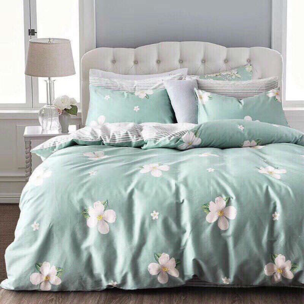 Bộ Drap Và Chăn Chần Cotton VH5-160-C-004A