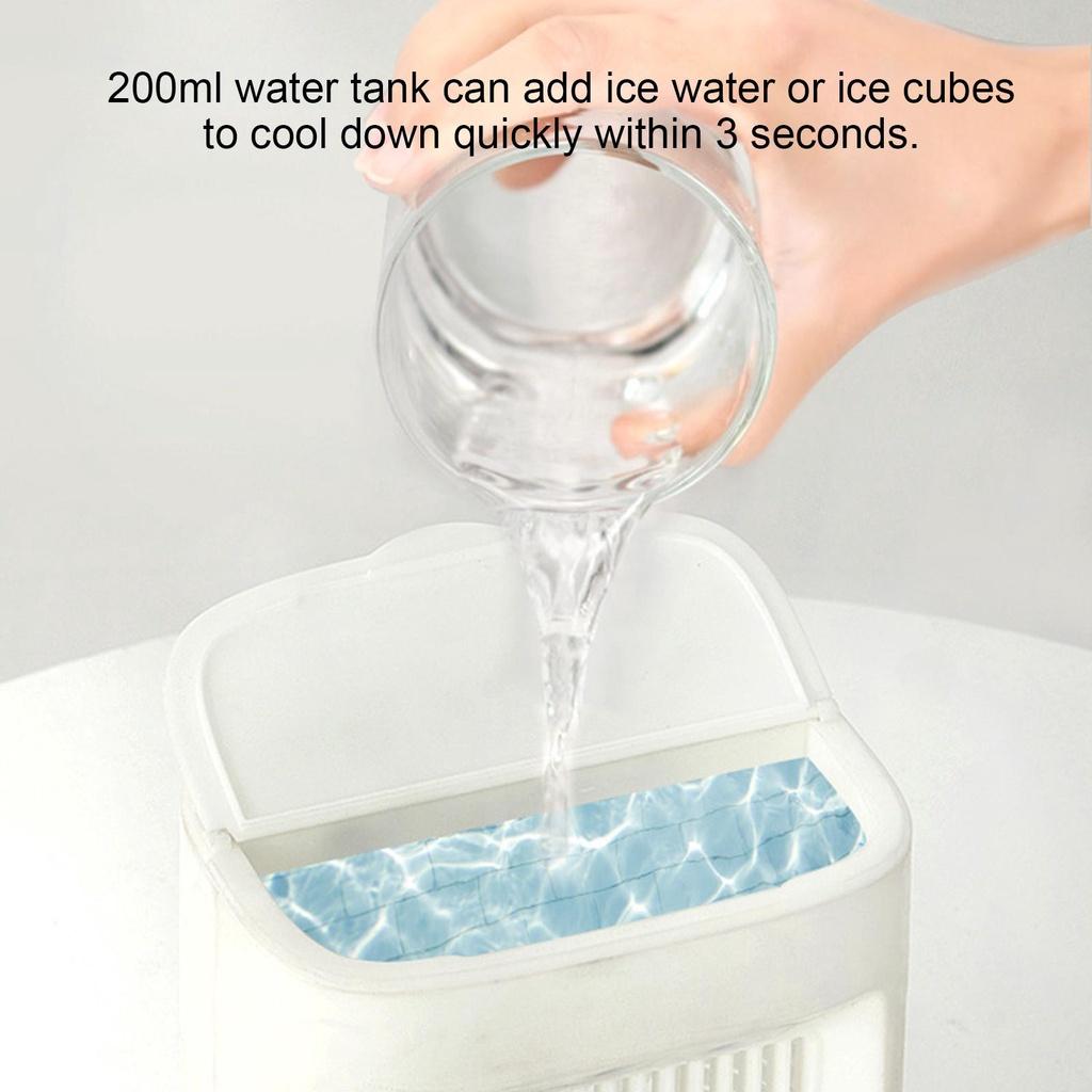 Quạt Làm Mát Để Bàn Xoay 360 Độ 3 Tốc Độ Gió 200ml