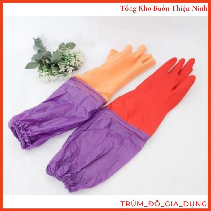 Găng tay cao su lót nỉ