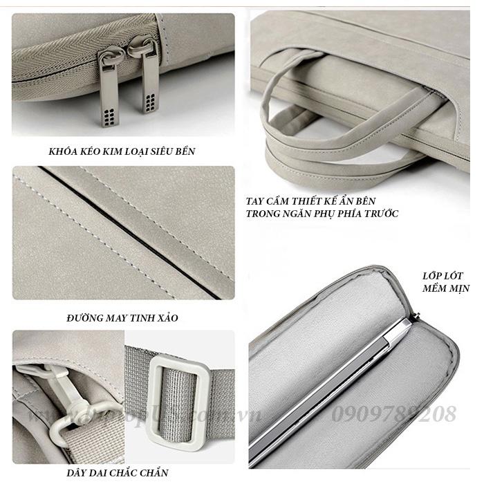 Túi Cặp dành cho Laptop Macbook Da PU Chống Thấm Chống Sốc