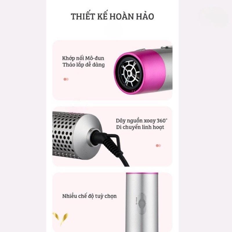 Máy Làm Tóc 5 In 1 - Máy Sấy Tóc Tạo Kiểu Styler, Uốn Duỗi Tóc Kết Hợp Lược Chải Tóc 5 In 1 - Bảo Hành 5