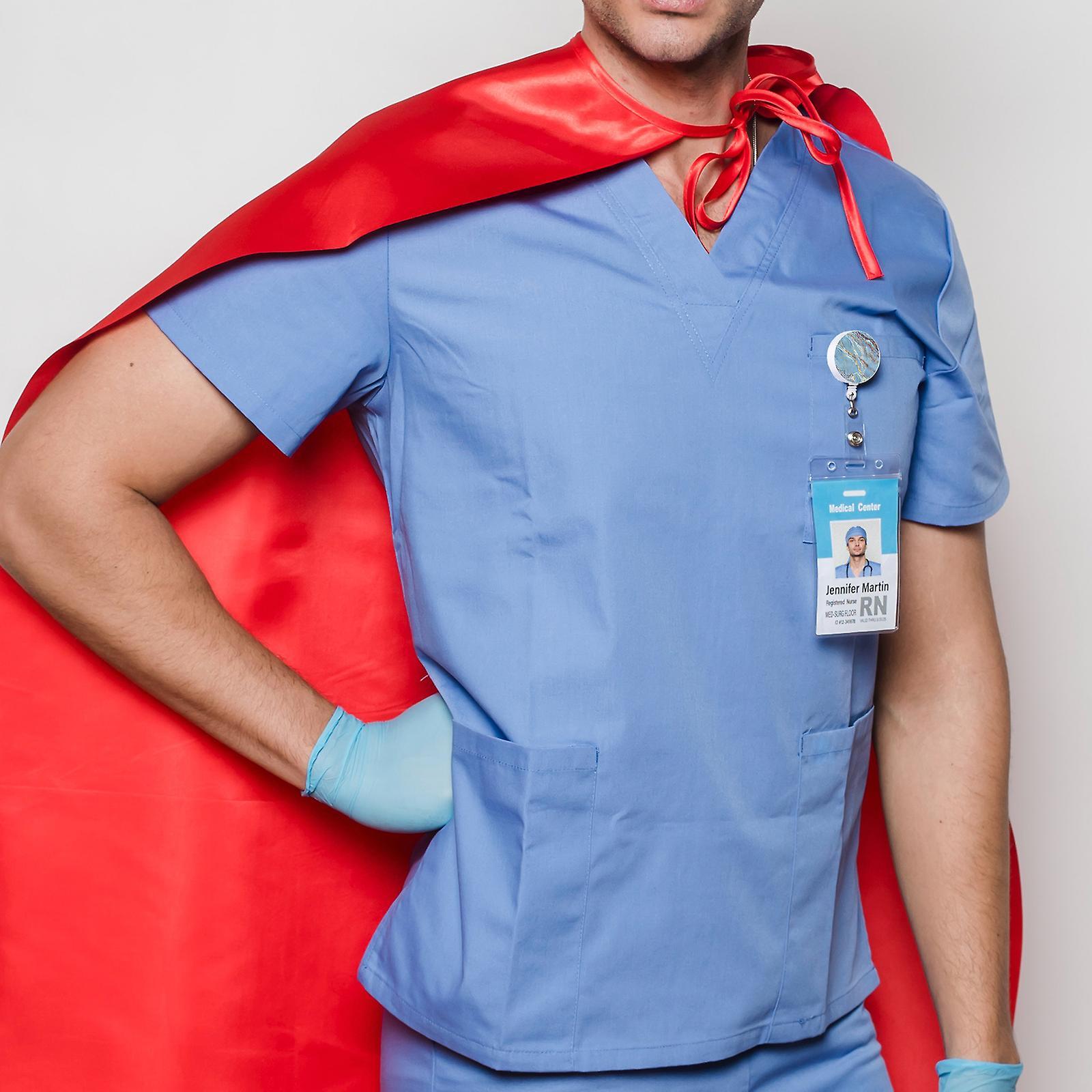 4 PCS có thể thu vào BADGE BADGE CLIP Chủ trang trí cho thẻ tên ID, nhân viên văn phòng, y tá bác sĩ