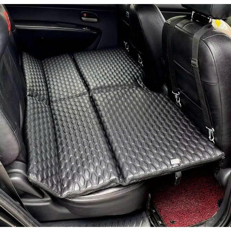Đệm Ô Tô Ghế Sau Gấp Gọn Bằng Da Cao Cấp, Nệm Xe Hơi Bằng Da Gấp Gon Thông Minh Fast Car ( KHÔNG GỐI)