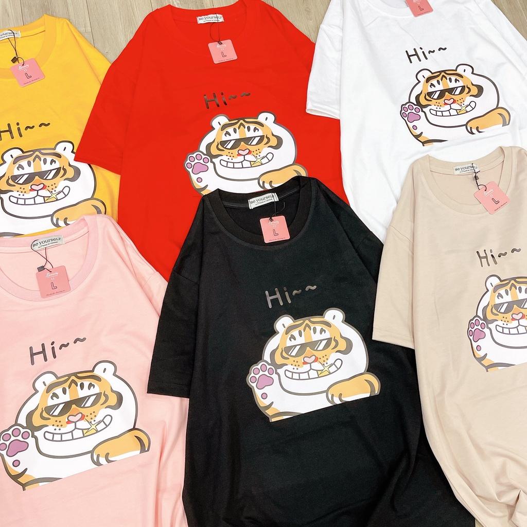 Áo Thun Tay Ngắn Unisex Đủ Size M L XL - CỌP HI ĐEO KÍNH RĂNG KIM CƯƠNG