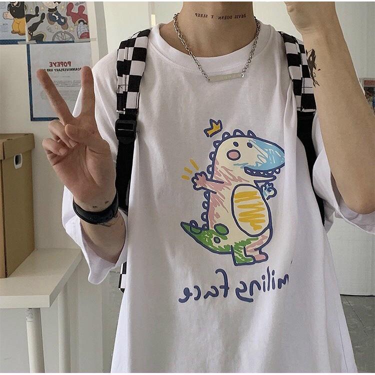 Áo Thun Tay Lỡ Unisex in hình  Freesize từ 40-70kg