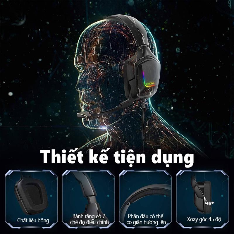 Tai nghe Gaming chơi game chụp tai có dây ONIKUMA K20 tay nghe có mic, RGB, Máy tính, PC, Điện thoại [Hàng chính hãng]