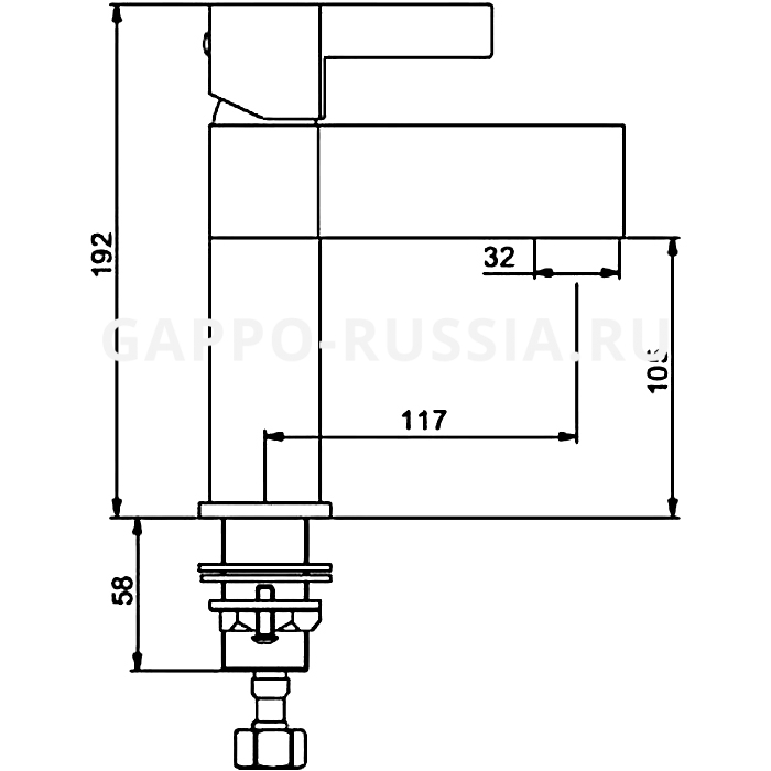 VÒI LAVABO NHẬP KHẨU NGA GAPPO G1081 - HÀNG CHÍNH HÃNG - MẪU CAO CẤP