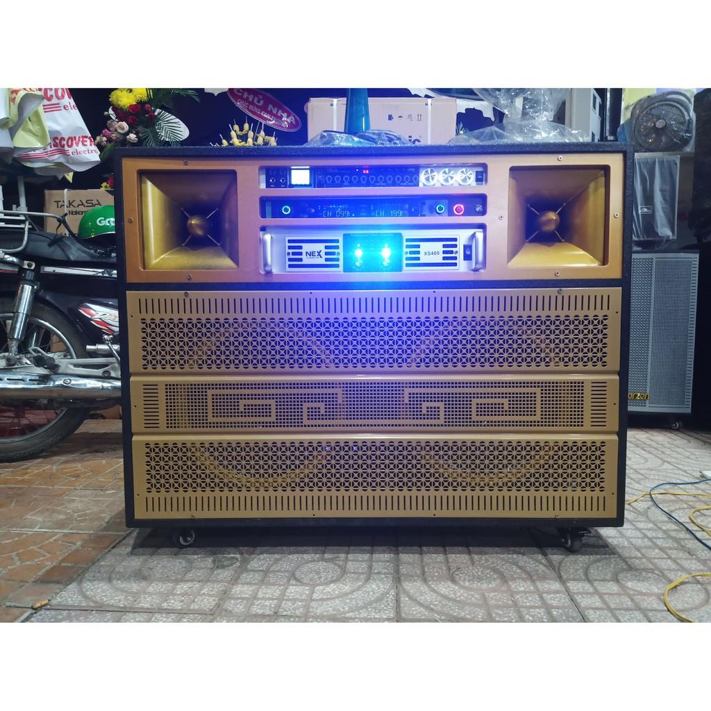 Loa kéo khủng bass 4 tấc đôi công suất cực mạnh, Loa kéo bình 4 tấc đôi