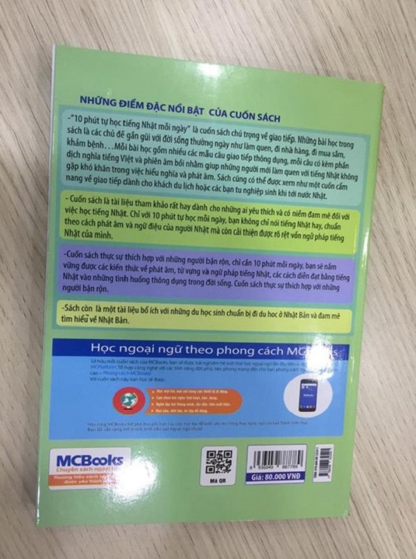 10 Phút Tự Học Tiếng Nhật Mỗi Ngày ( tái bản 2018) tặng kèm bookmark