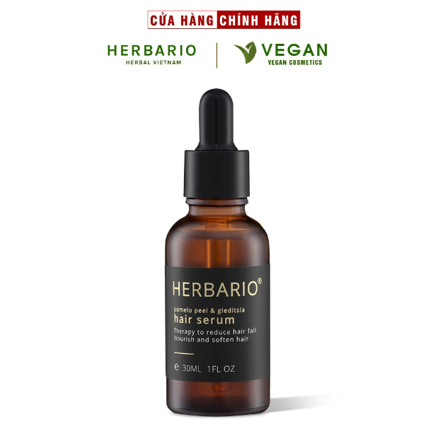 Serum mọc tóc vỏ bưởi &amp; bồ kết Herbario 30ml pomelo giúp tóc mọc nhanh giảm rụng tóc thuần chay