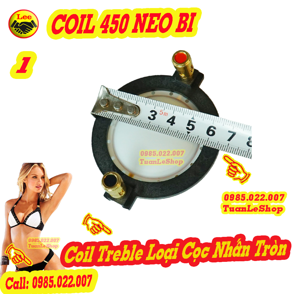 COIL TREBLE 450 NEO BI – CÔN THAY THẾ TREP CHÁY LOẠI CÓ CỌC – GIÁ 01 CHIẾC