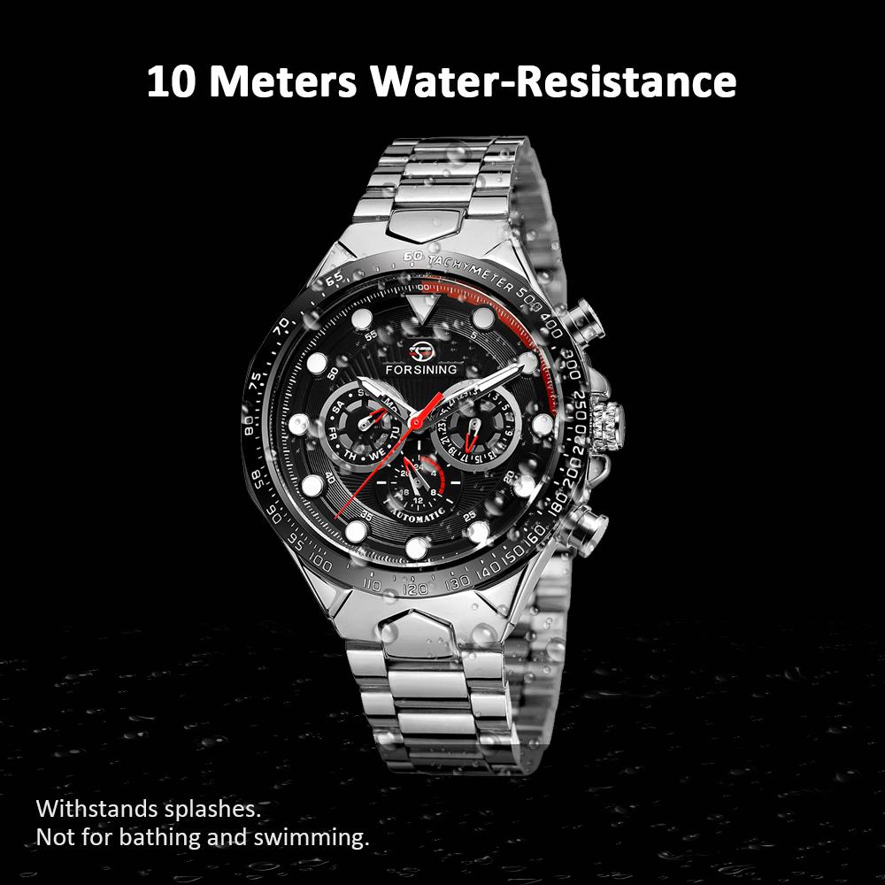 Đồng hồ đeo tay chống nước sang trọng cho doanh nhân phát sáng Ngày trong tuần 24 giờ nam FORSINING 432 