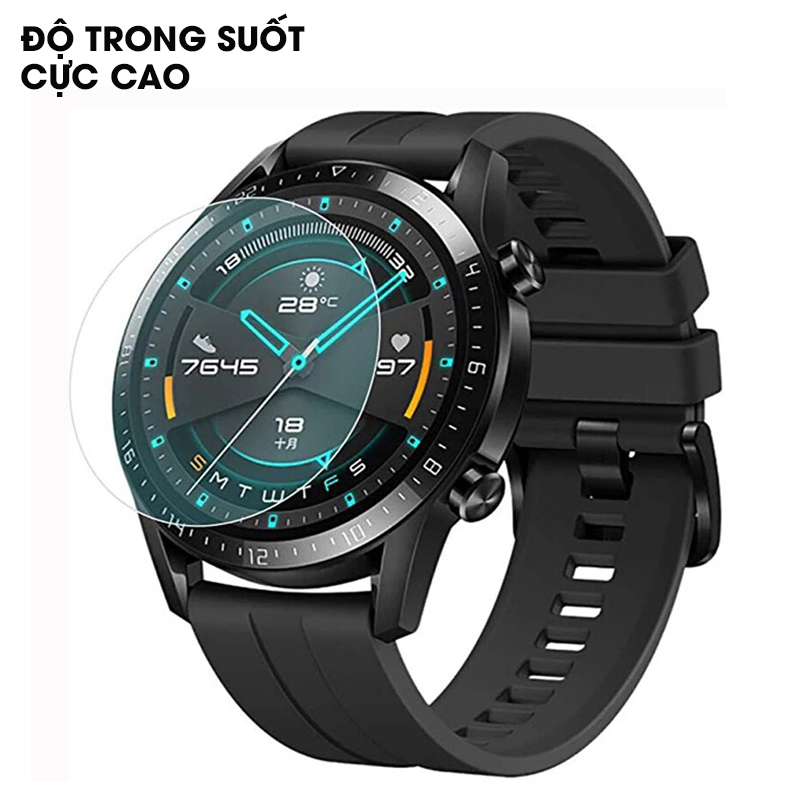 Kính Cường Lực Màn Hình Dành Cho Huawei Watch 3 / GT / GT2 / GT2 Pro / GT3 / GT3 Pro 42mm 46mm Trong Suốt 3D Tặng kèm bộ phụ kiện dán - Handtown - Hàng Chính Hãng