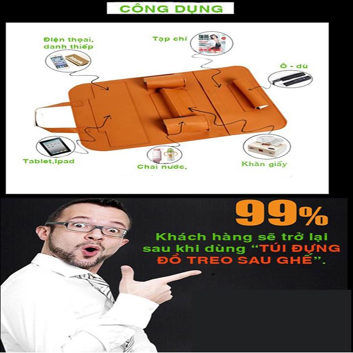 Túi Treo Đồ Ghế Sau Ô Tô Chất Liệu Nỉ Cao Cấp Đựng Nhiều Đồ Gọn Nhẹ SGT4939