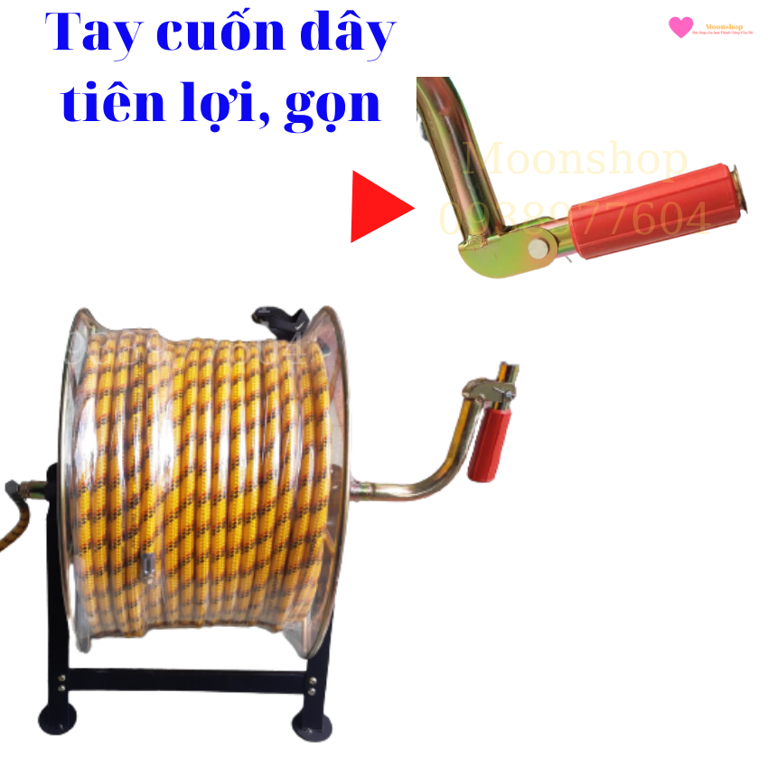 Rulo cuốn dây cao áp, dây rửa xe 100m, cuốn dây điện 1000m.