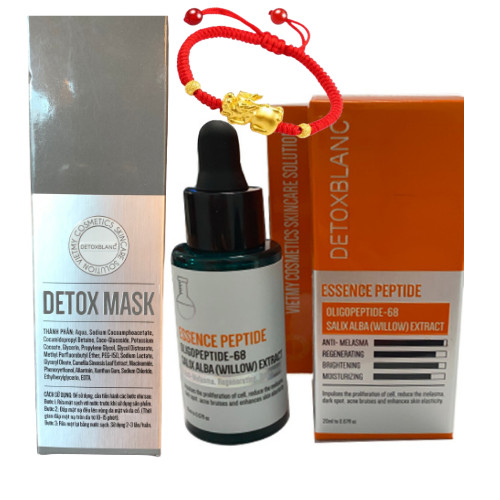 Combo Serum mờ nám tàn nhang, trắng da 40ml Và Mặt nạ thải độc sạch da Detox BlanC 150ml - Tặng Vòng tay may mắn
