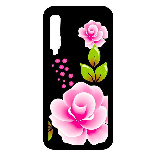 Ốp lưng cho Samsung Galaxy A9 2018 nền đen hoa hồng 1 - Hàng chính hãng