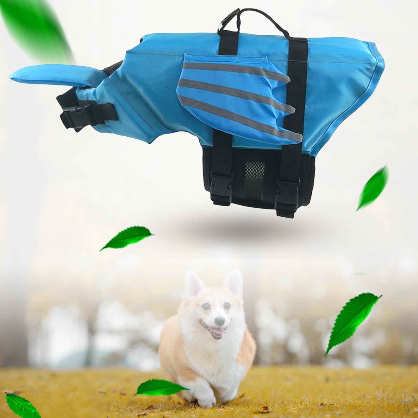 Dog Jacket, Reflective Pet Life Preserver, Dog Lifesaver Vest, with Handle,