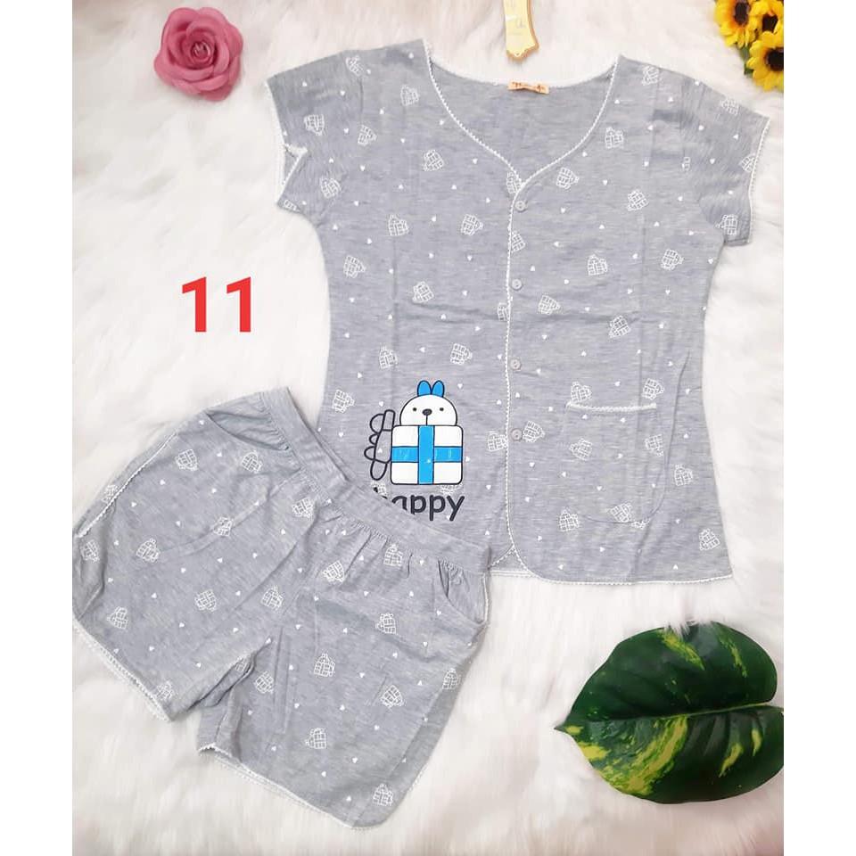 Bộ thun cotton mịn, 30 đến 50kg, Ảnh thật