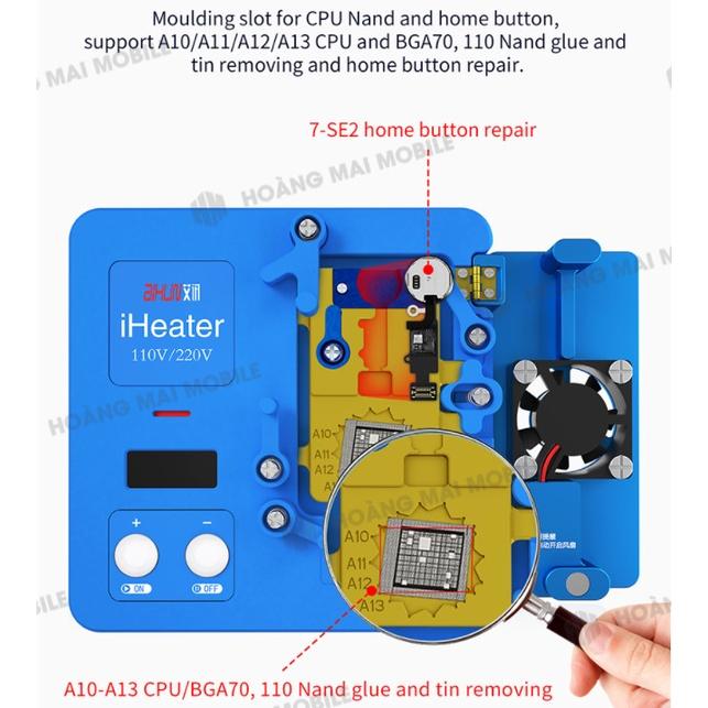 Bộ đế nhiệt tách main cho iPhone X đến 13 Pro Max (13 khuôn) hãng JC - iHeater