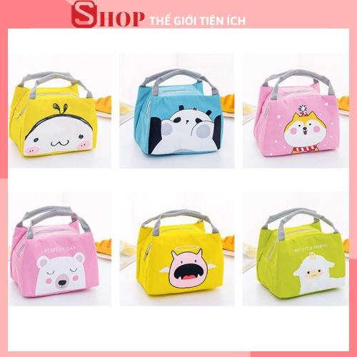 BÁN SỈ Túi Giữ Nhiệt Túi Đựng Cơm Giữ Nhiệt Đa Năng Hình Thú 3 Lớp Có Khoá Kéo Tiện Lợi 88218 SHOP TIỆN ÍCH