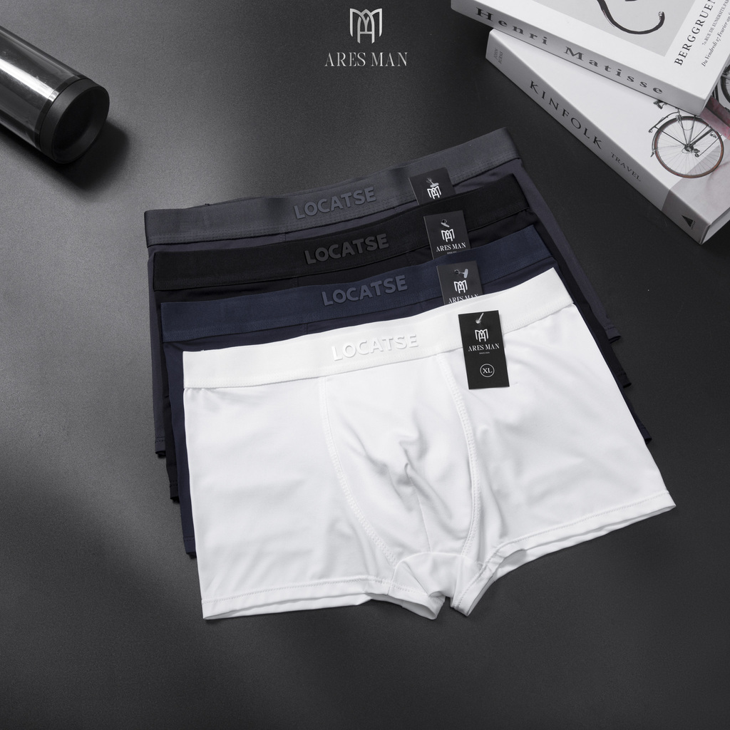 Quần boxer nam, combo quần lót đùi nam cao cấp chất thun lạnh kháng khuẩn co giãn 4 chiều phong cách nam tính - LOCATSE