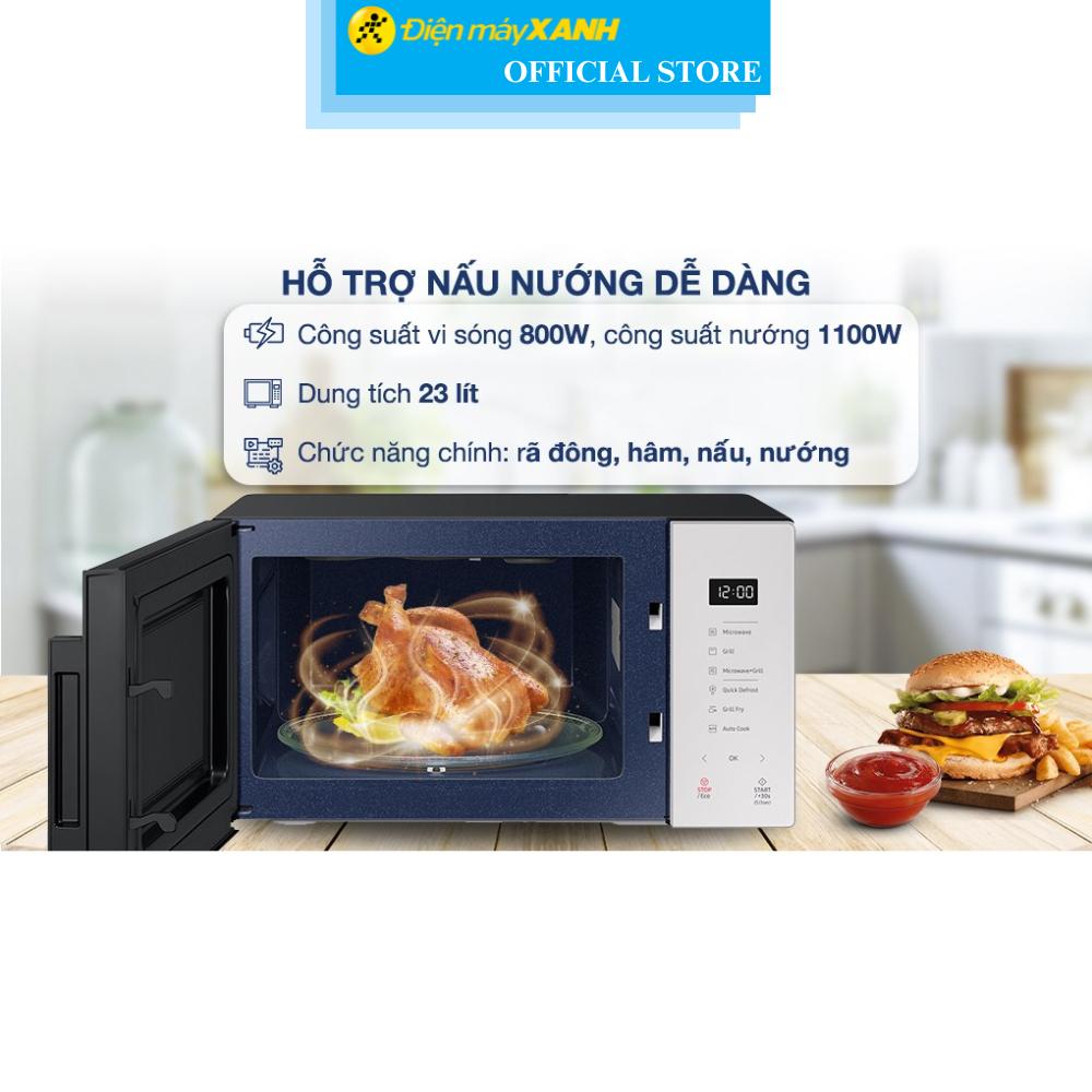 Lò vi sóng có nướng Samsung MG23T5018CE/SV 23 lít - Hàng Chính Hãng