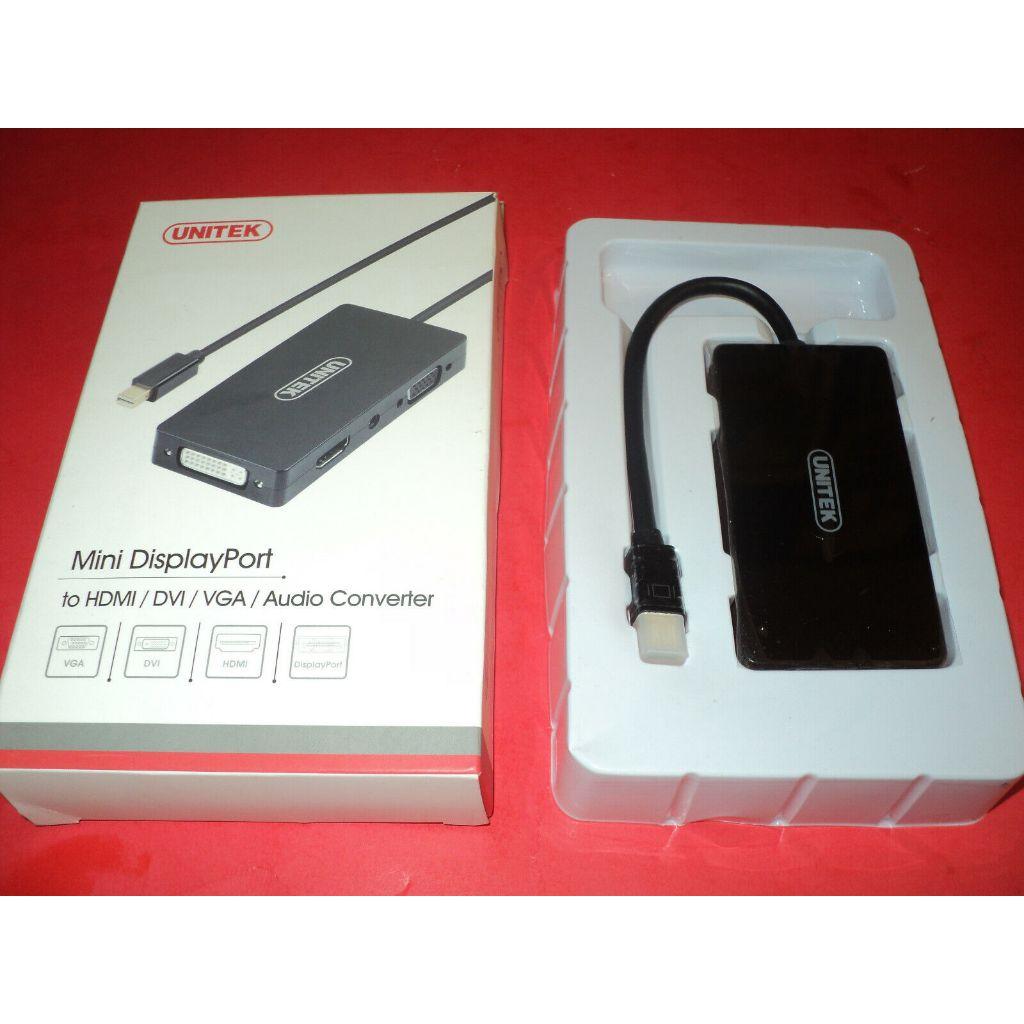 CÁP MINIDISPLAYPORT - HDMI DVI VGA AUDIO UNITEK (Y - 6354BK) - HÀNG CHÍNH HÃNG