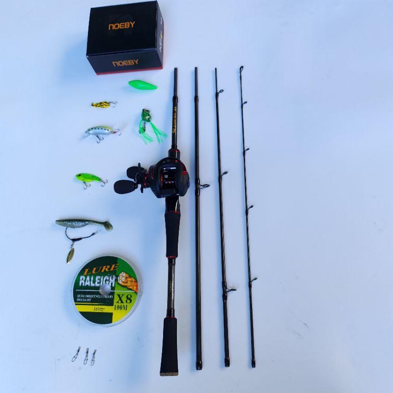 Bộ cần lure máy ngang noeby k4 và máy noeby k6
