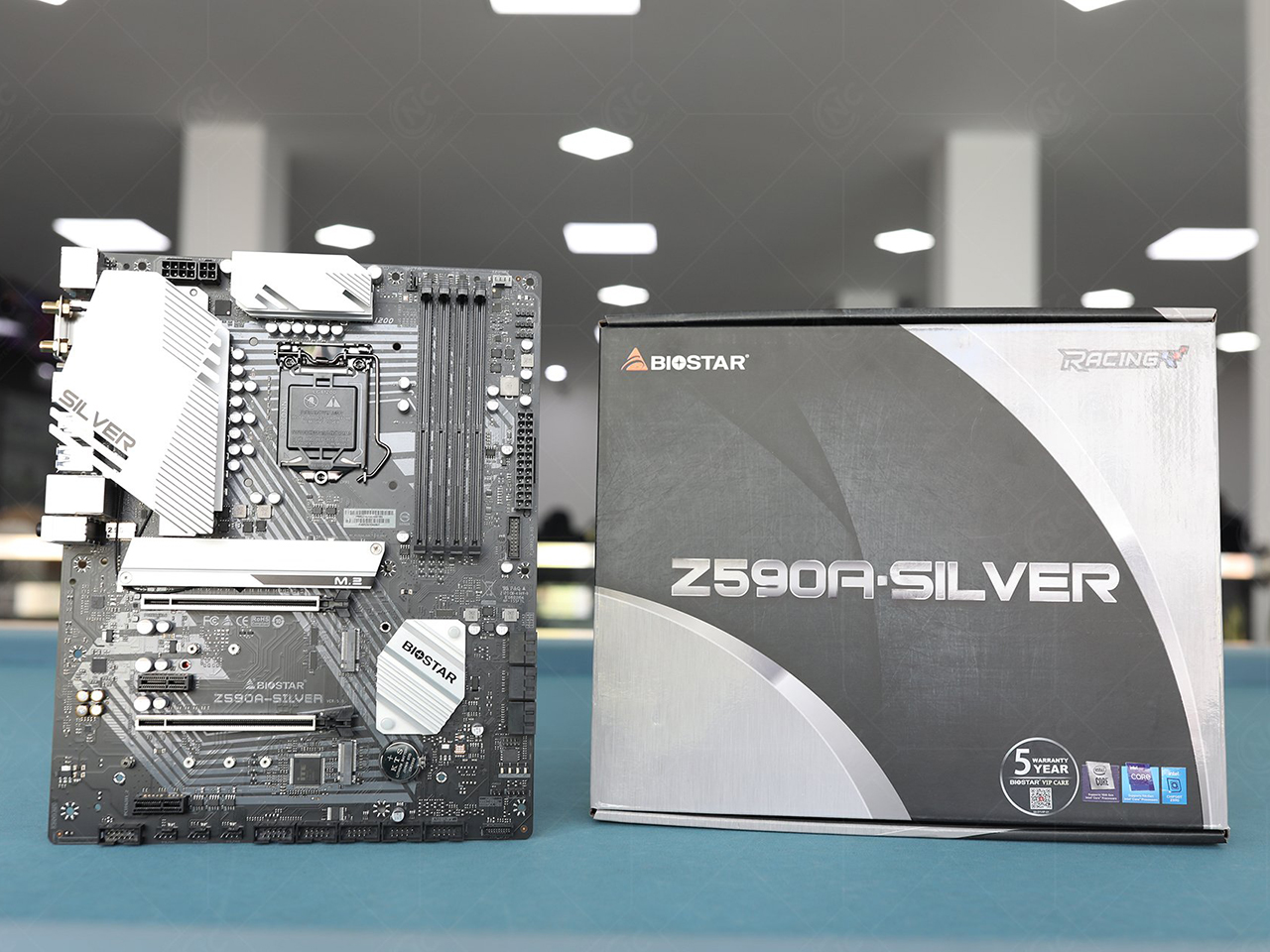 Mainboard BIOSTAR Z590A-SILVER (Intel Z590, LGA 1200, ATX, 4 Khe Cắm Ram DDR4, WIFI) - Hàng chính hãng