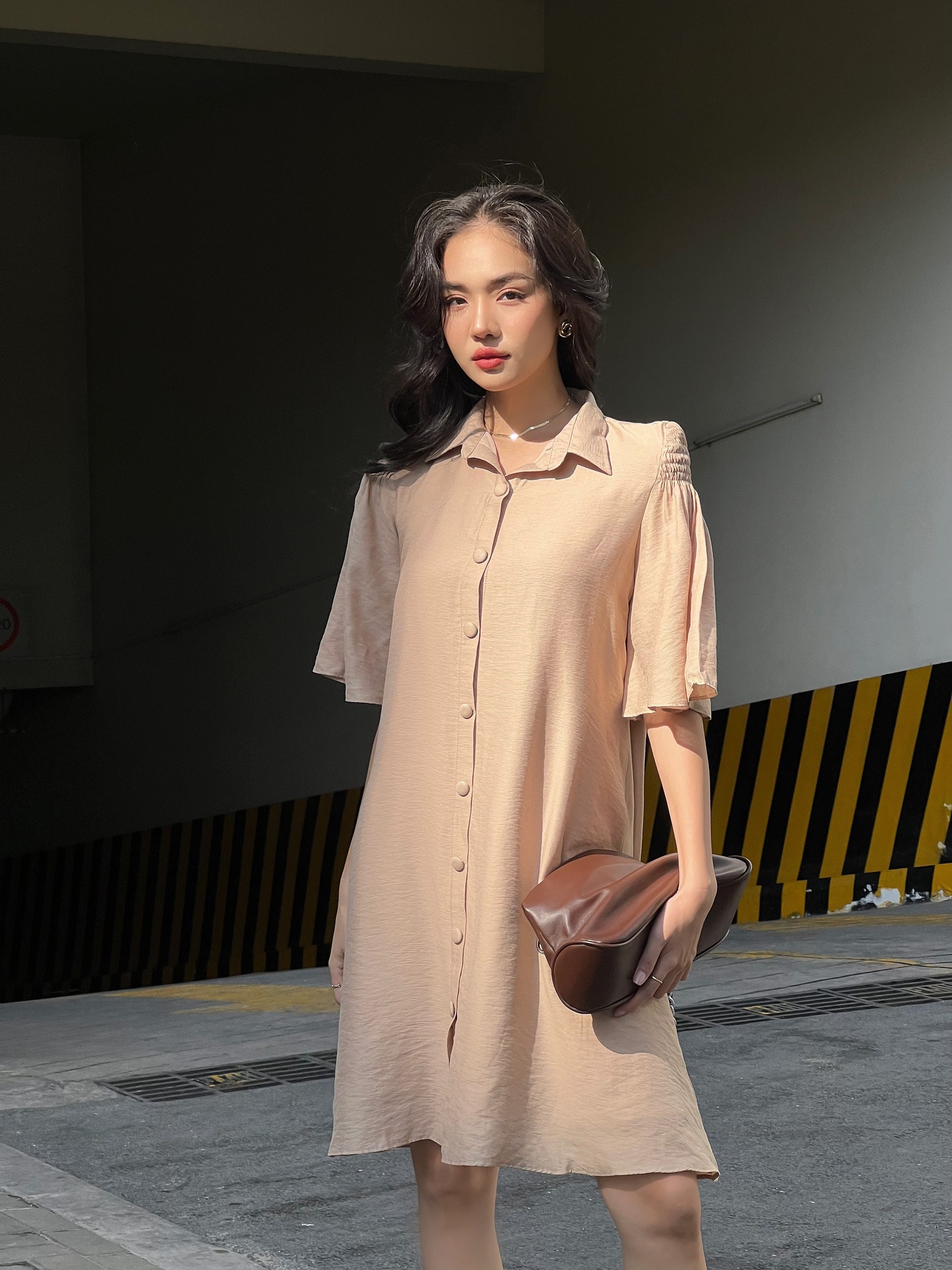 OLV - Đầm Laura Button Dress