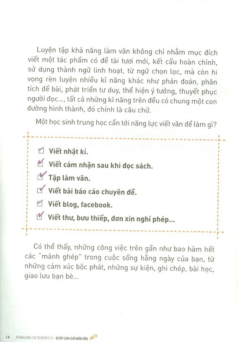 Kĩ Năng Vàng Cho Teen Thế Kỉ 21 - Bí Kíp Làm Chủ Môn Văn (Tái Bản 2024)