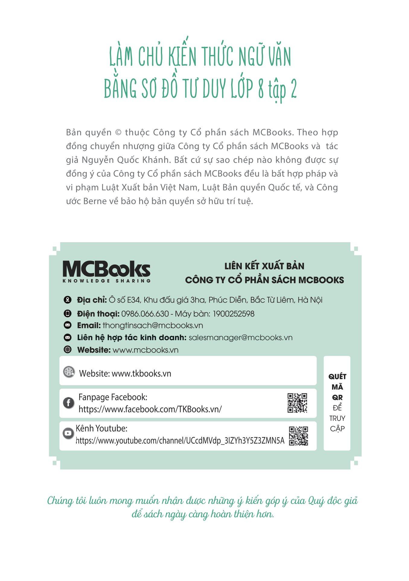 Làm Chủ Kiến Thức Ngữ Văn Bằng Sơ Đồ Tư Duy Lớp 8 - Tập 2 (Theo Chương Trình Của Bộ Sách Kết Nối Tri Thức Với Cuộc Sống)