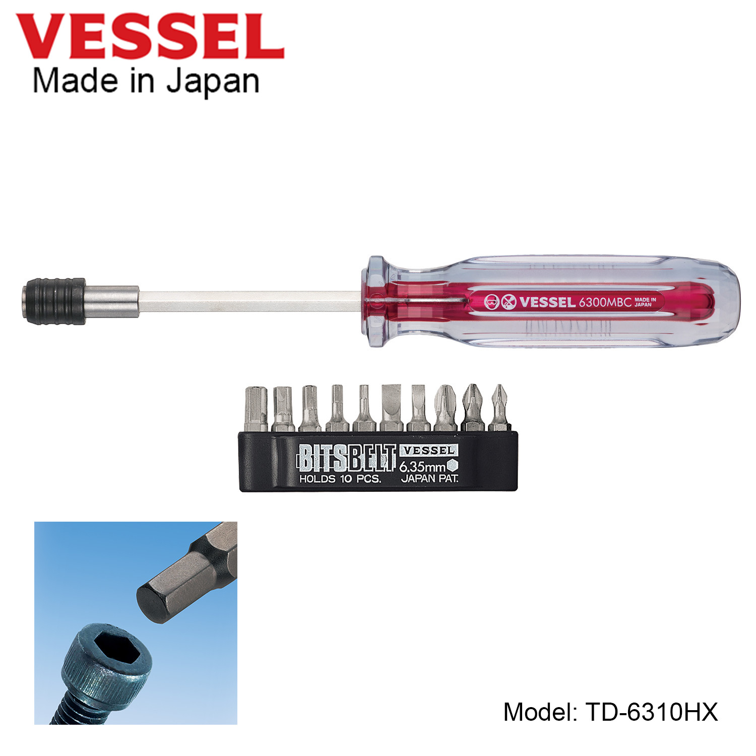 Bộ tô vít TD-6310HX thương hiệu Vessel